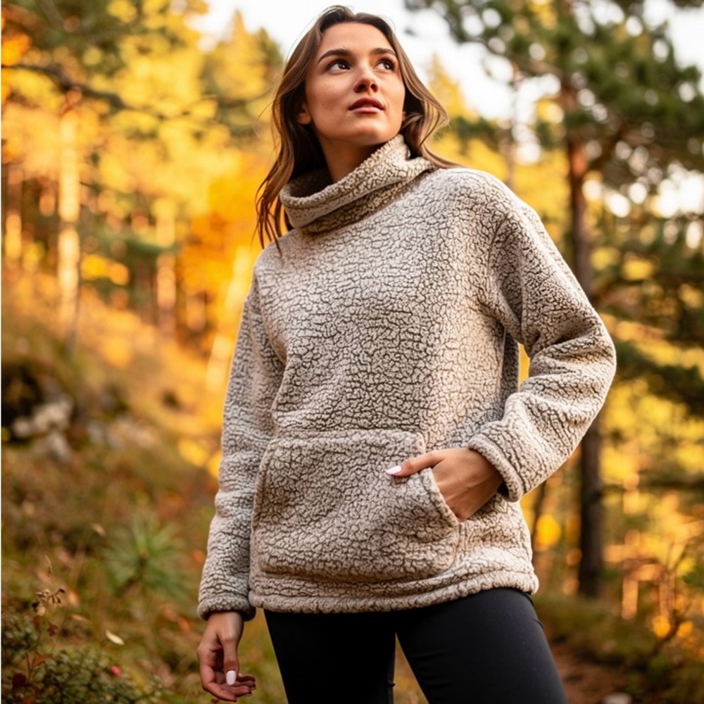 Eddie Bauer Sherpa Fleece Plush Pullover Sweater